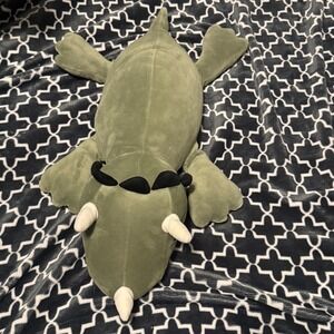 Pillowfort Weighted Plush Dinosaur Triceratops Olive Green 24x7 Throw Pillow